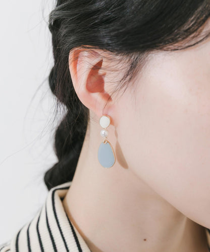 彩色拼接耳環