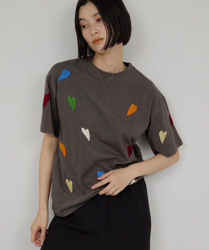 【Dhritië】葉子刺繡T恤