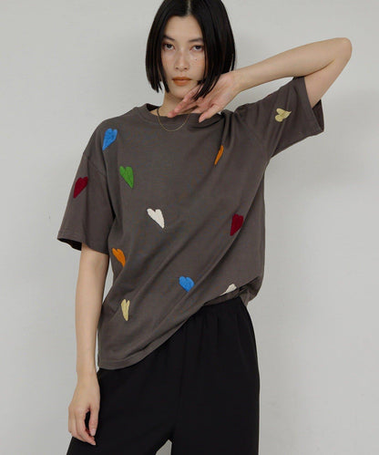 【Dhritië】葉子刺繡T恤
