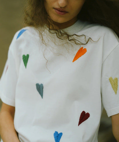 【Dhritië】葉子刺繡T恤