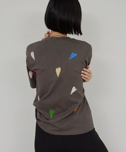 【Dhritië】葉子刺繡T恤