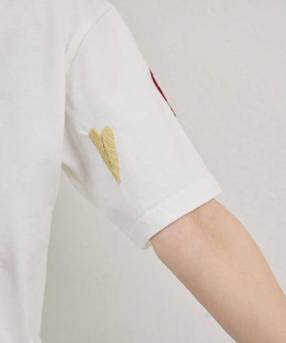 【Dhritië】葉子刺繡T恤