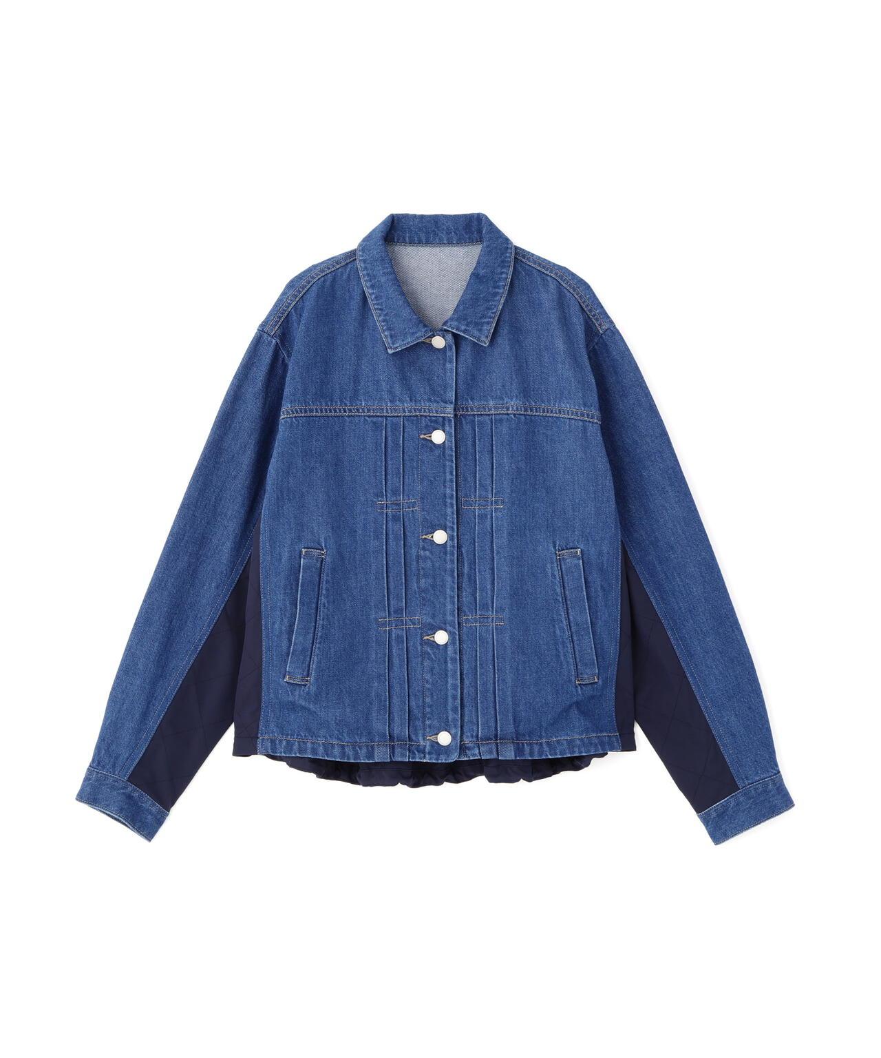 軟牛仔拼接夾克