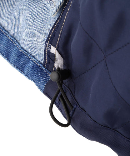 軟牛仔拼接夾克