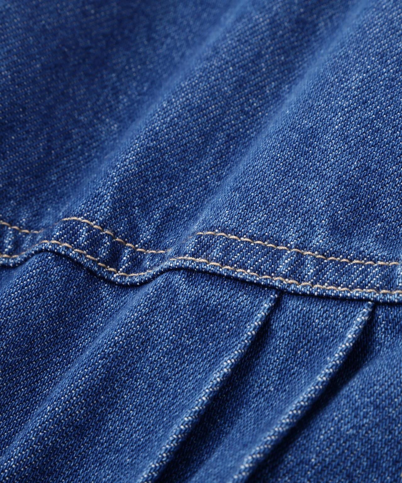 軟牛仔拼接夾克