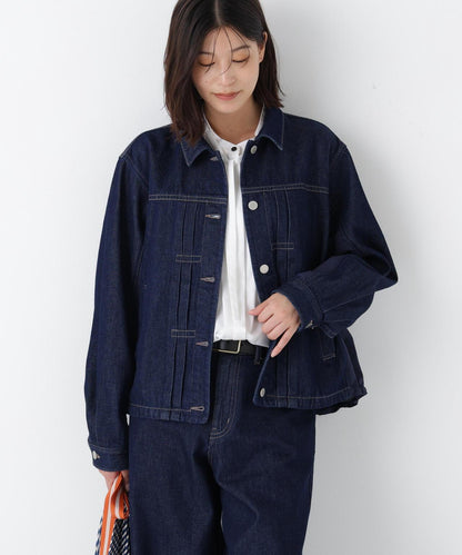 軟牛仔拼接夾克