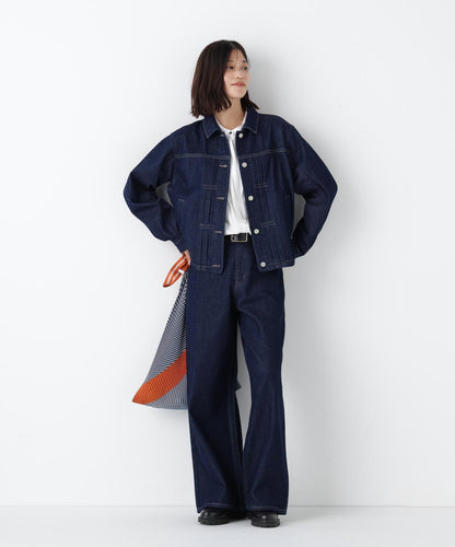 軟牛仔拼接夾克