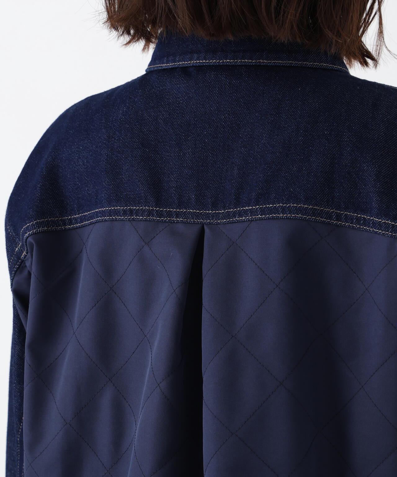 軟牛仔拼接夾克