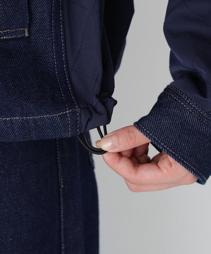 軟牛仔拼接夾克