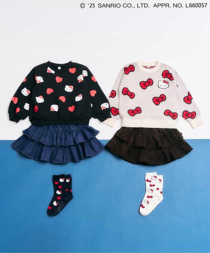 《Hello Kitty》蝴蝶結提花針織衫