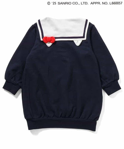 《Hello Kitty》蝴蝶結水手連衣裙