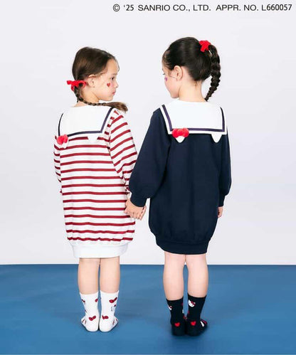 《Hello Kitty》蝴蝶結水手連衣裙
