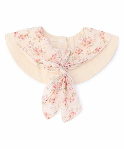 花卉圖案雪紡圍巾圍嘴