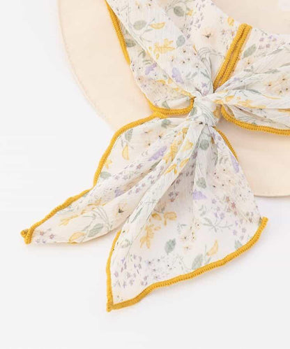 花卉圖案雪紡圍巾圍嘴