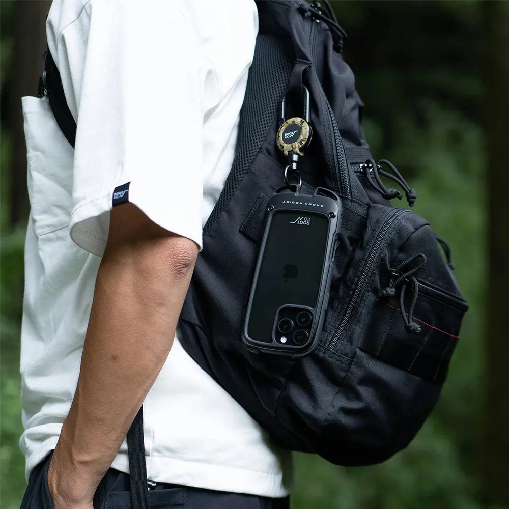 ROOT CO. / [iPhone16ProMax專用] GRAVITY Shock Resist Case +Hold.（黑色）手機殼