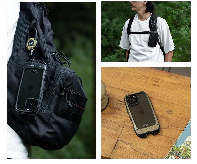 ROOT CO. / [iPhone16ProMax專用] GRAVITY Shock Resist Case +Hold.（黑色）手機殼
