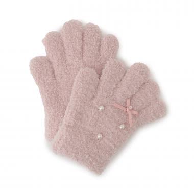 珍珠蝴蝶結手套