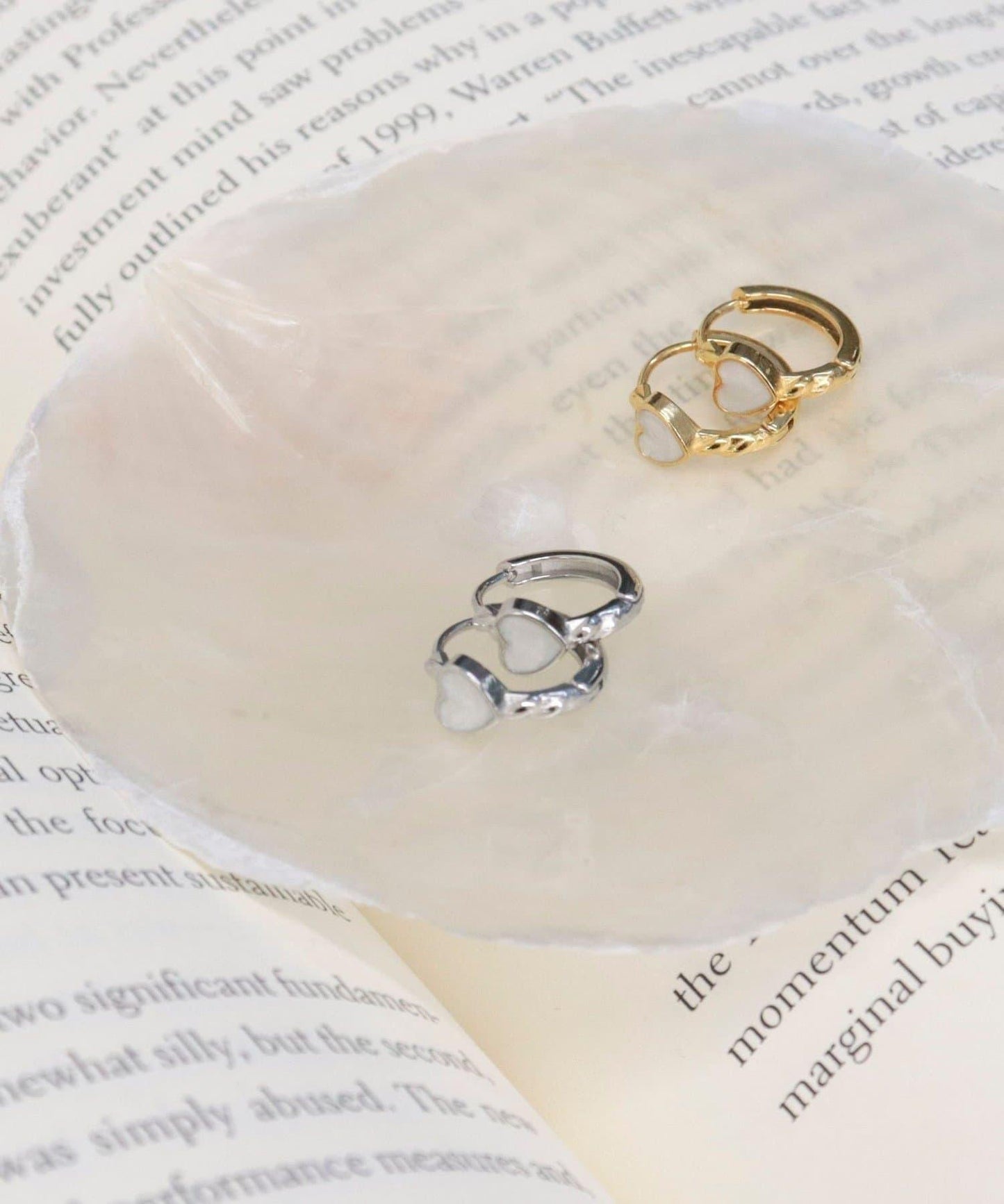 不鏽鋼愛心鏈條耳環