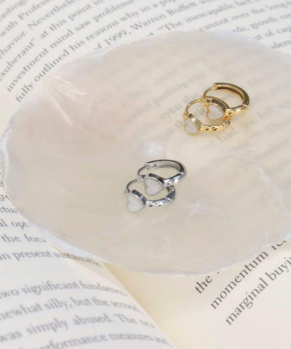 不鏽鋼愛心鏈條耳環