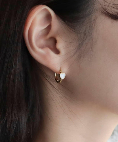 不鏽鋼愛心鏈條耳環