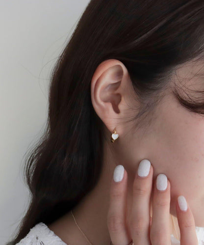 不鏽鋼愛心鏈條耳環