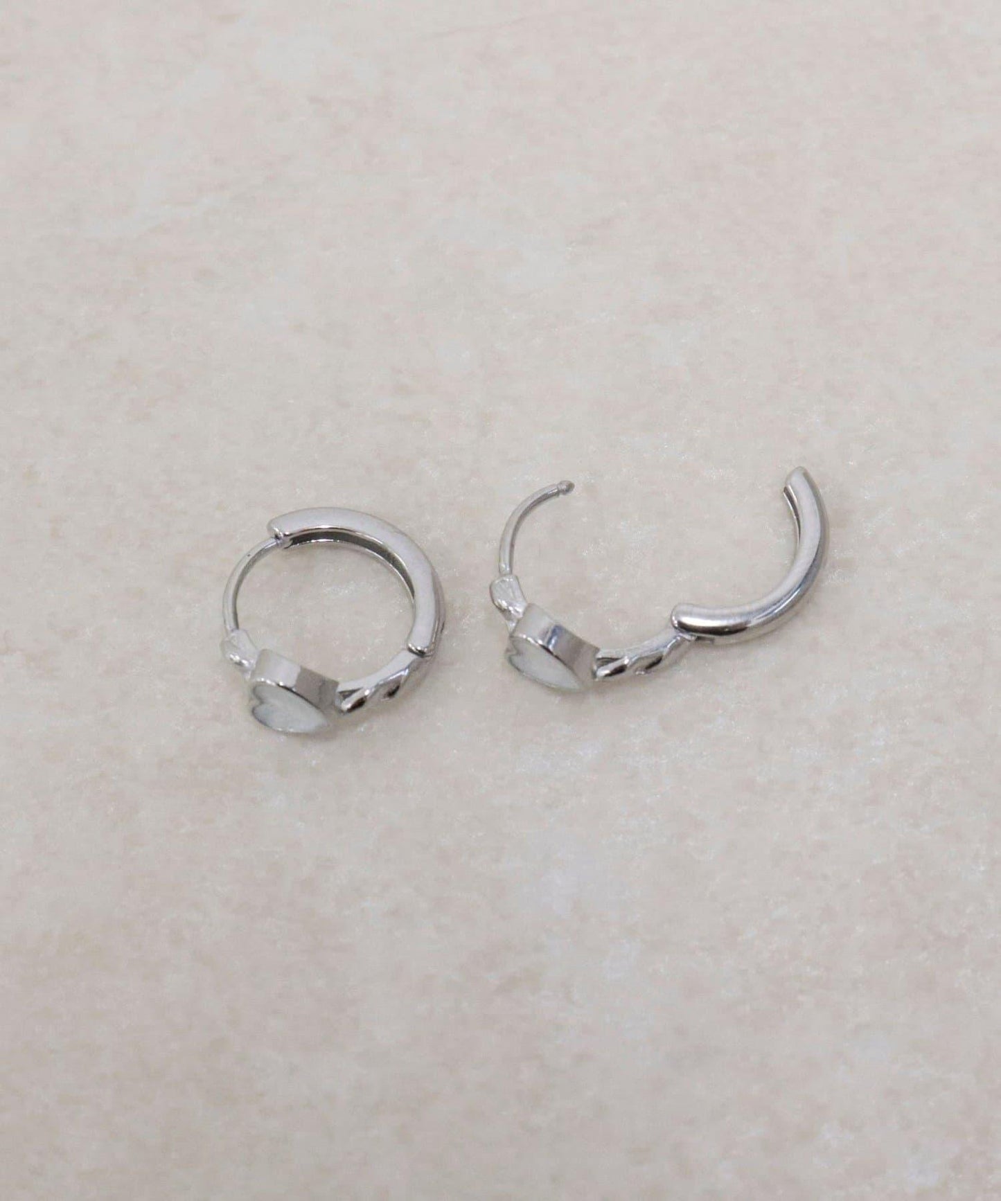 不鏽鋼愛心鏈條耳環