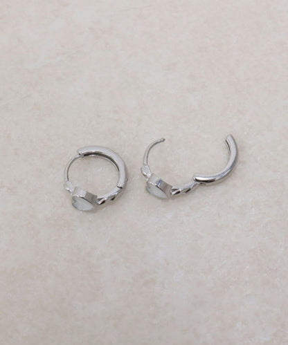 不鏽鋼愛心鏈條耳環