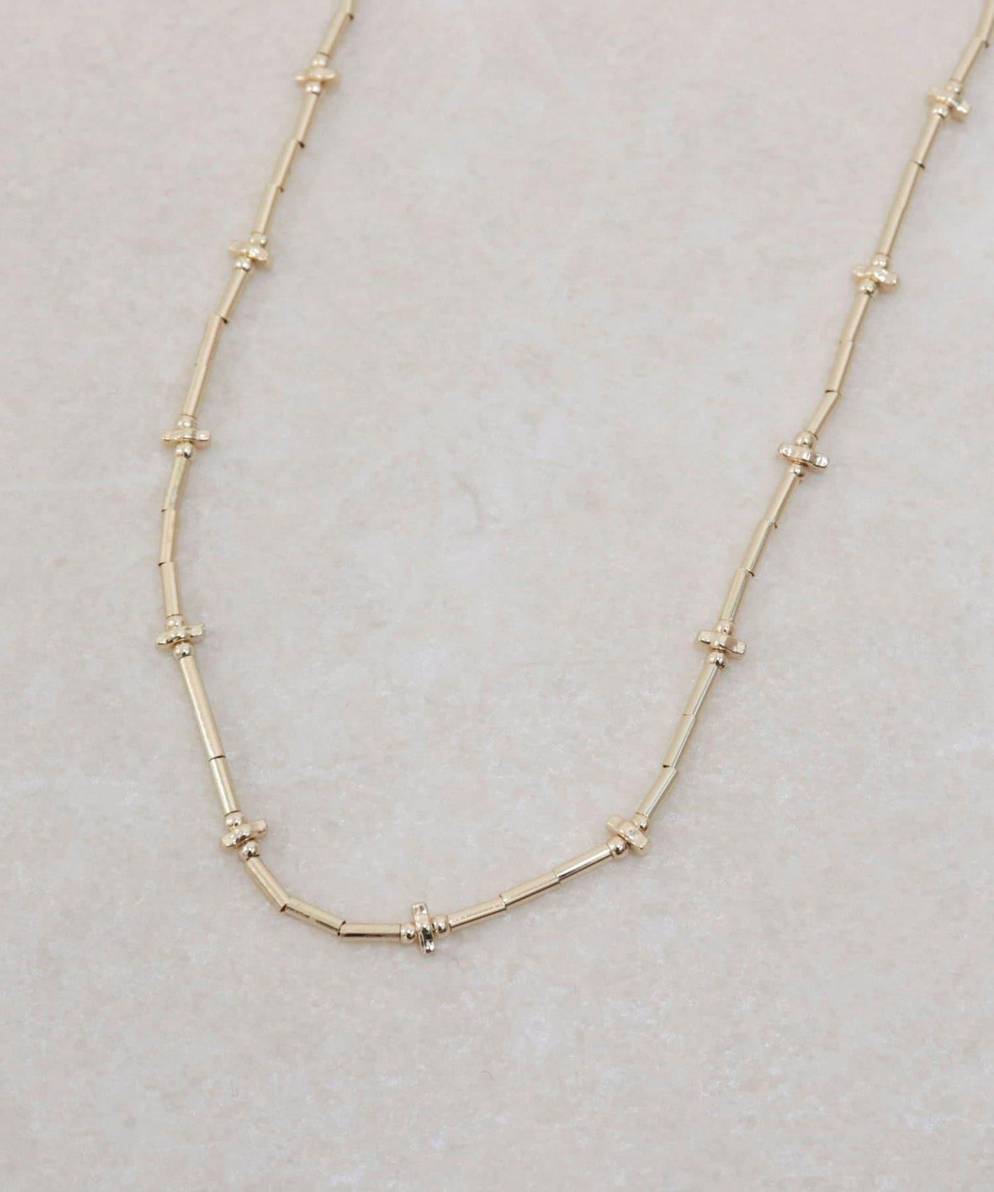 十字珠中長項鍊