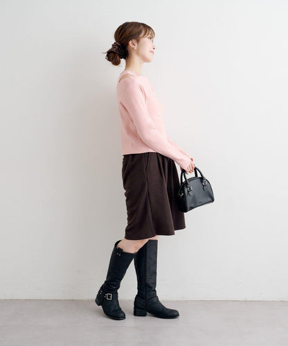 四色可選 B 附吊帶一字肩針織上衣