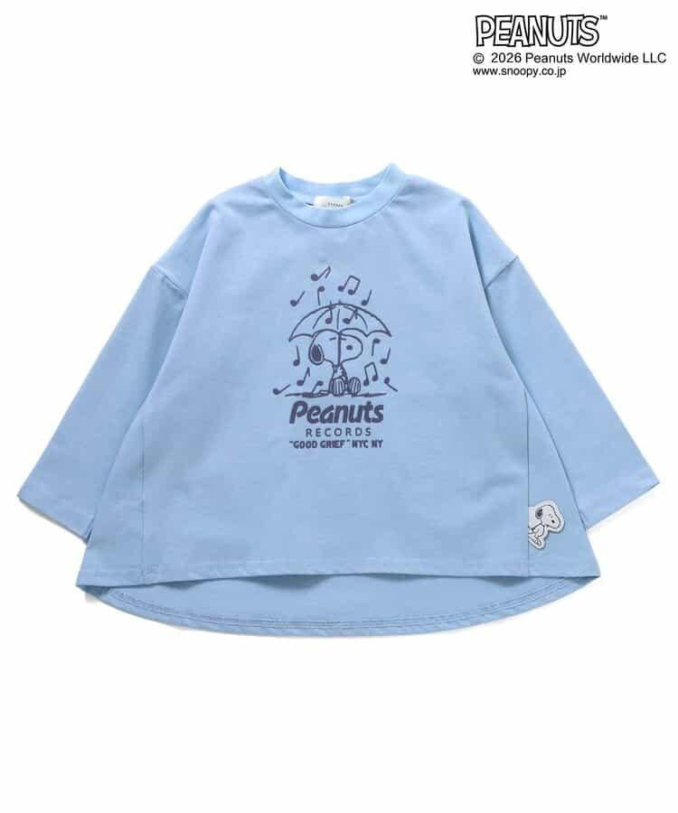 《PEANUTS》A字絨面印花T恤