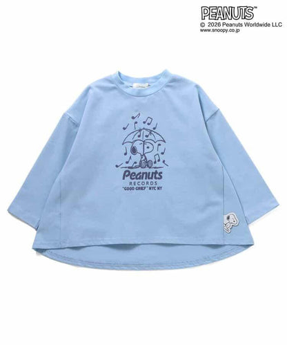 《PEANUTS》A字絨面印花T恤