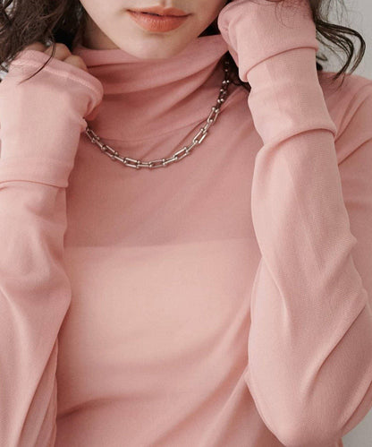 【LARUTA】網紗高領套頭衫