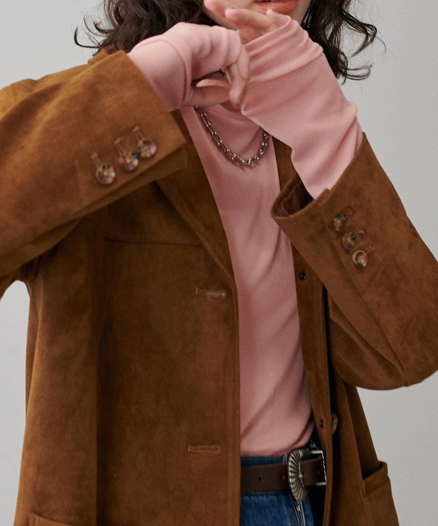 【LARUTA】網紗高領套頭衫