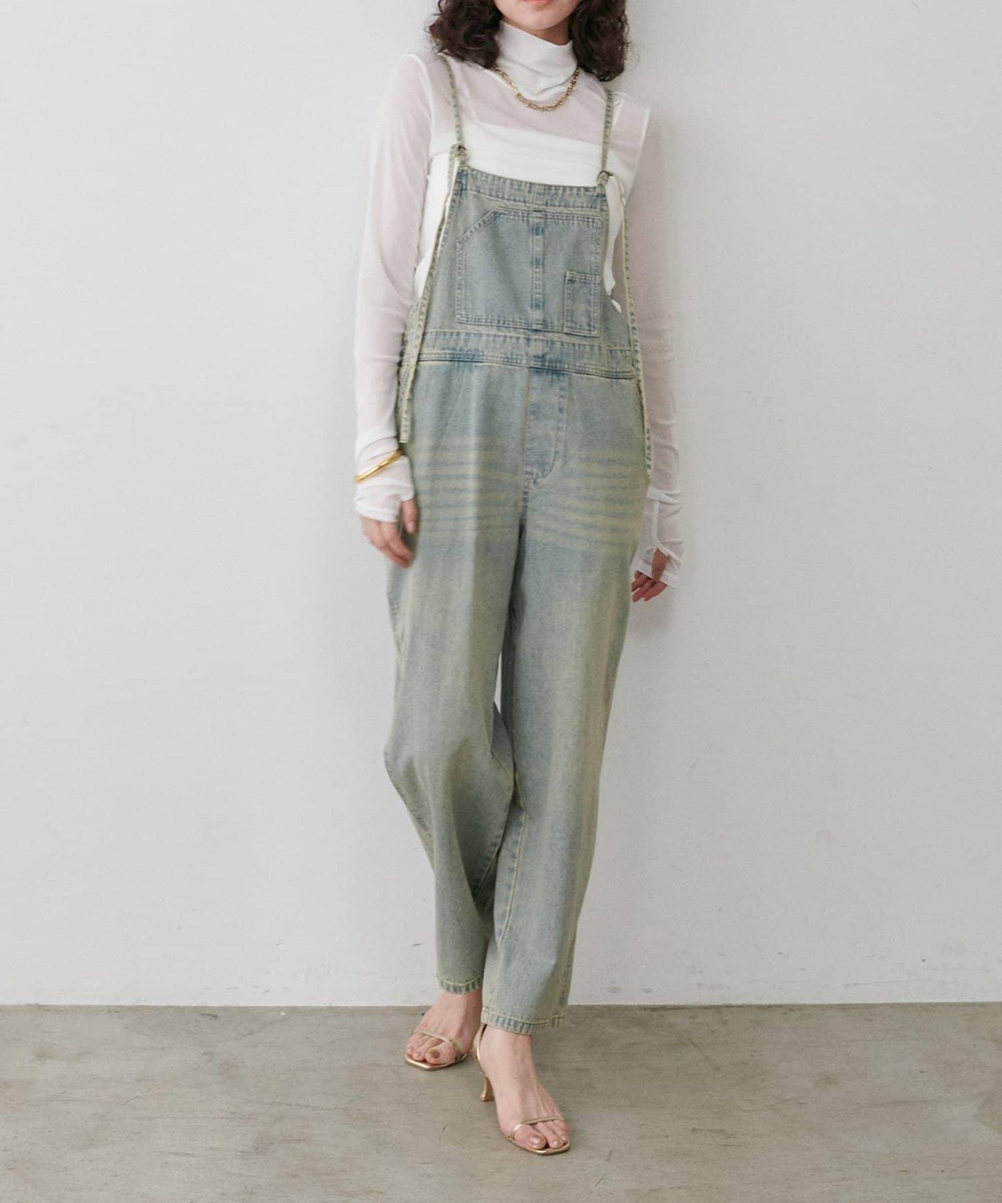 【LARUTA】網紗高領套頭衫