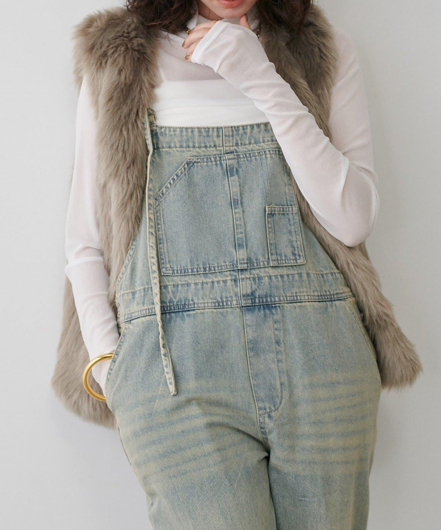 【LARUTA】網紗高領套頭衫