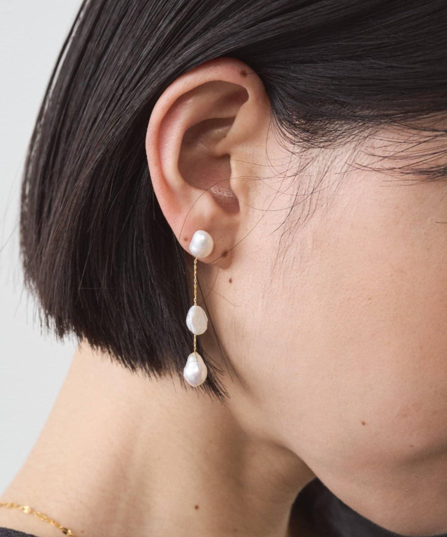 【GALENA/ガレナ】水滴珍珠耳環