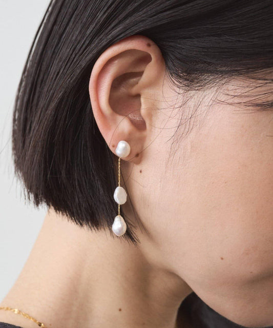 【GALENA/ガレナ】水滴珍珠耳環