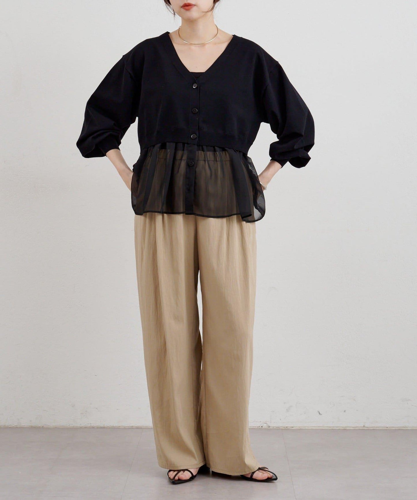 【26SS】透視拼接開衫