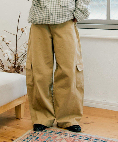 【UNISEX】泡泡廓形工裝牛仔褲