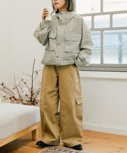 【UNISEX】泡泡廓形工裝牛仔褲