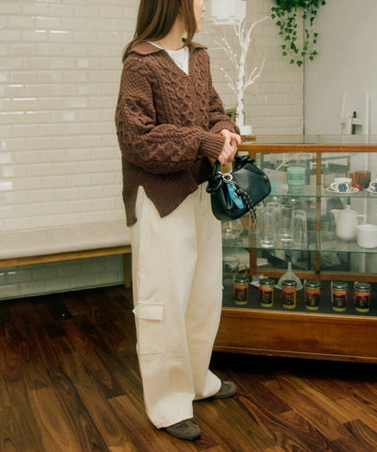 【UNISEX】泡泡廓形工裝牛仔褲