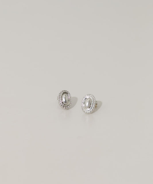 迷你圓形裝飾耳釘