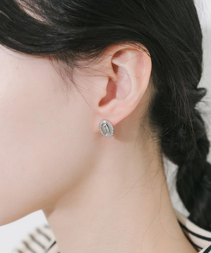 迷你圓形裝飾耳釘