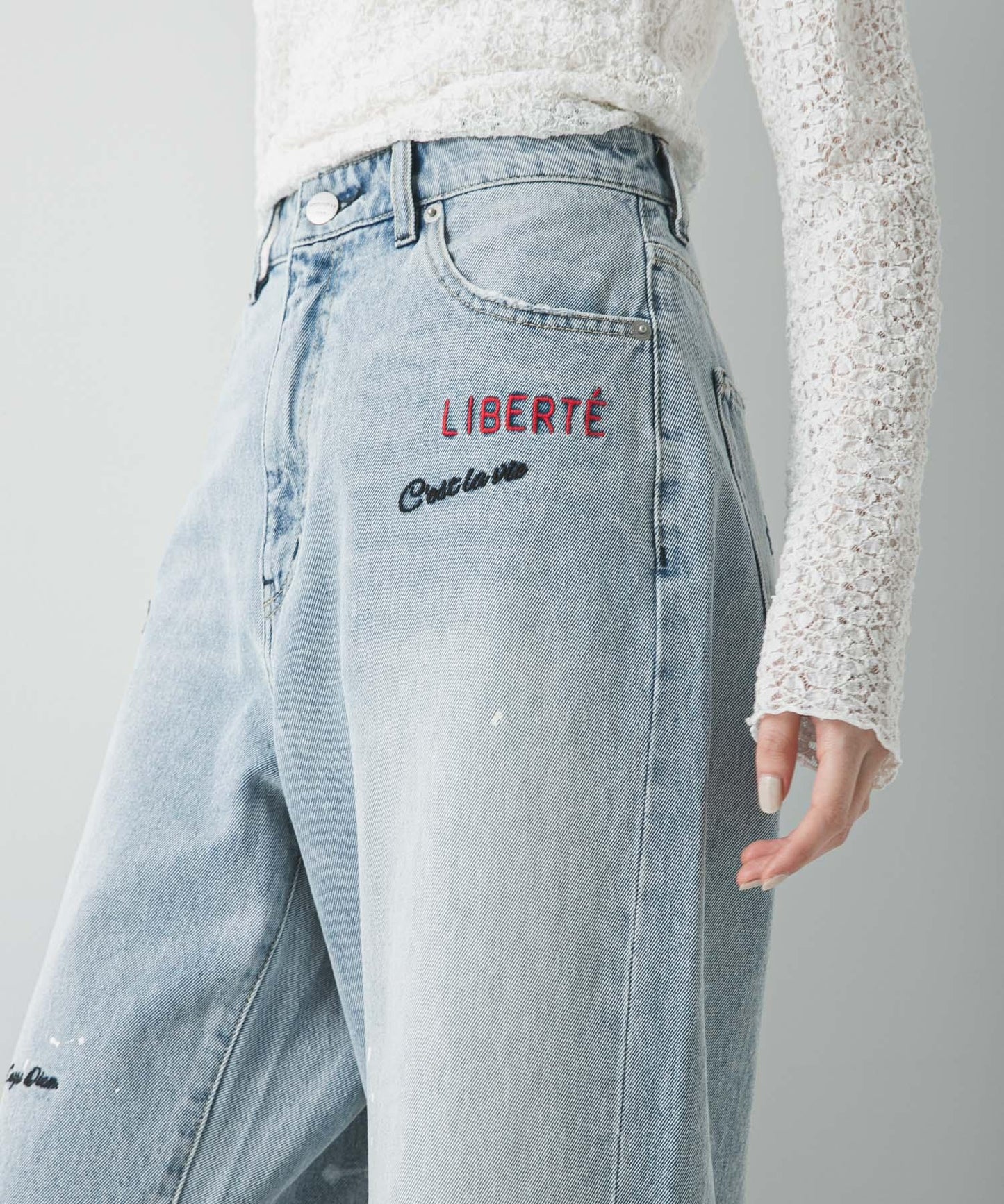 『聯名』PICCADILLY×URBAN RESEARCH 刺繡牛仔褲