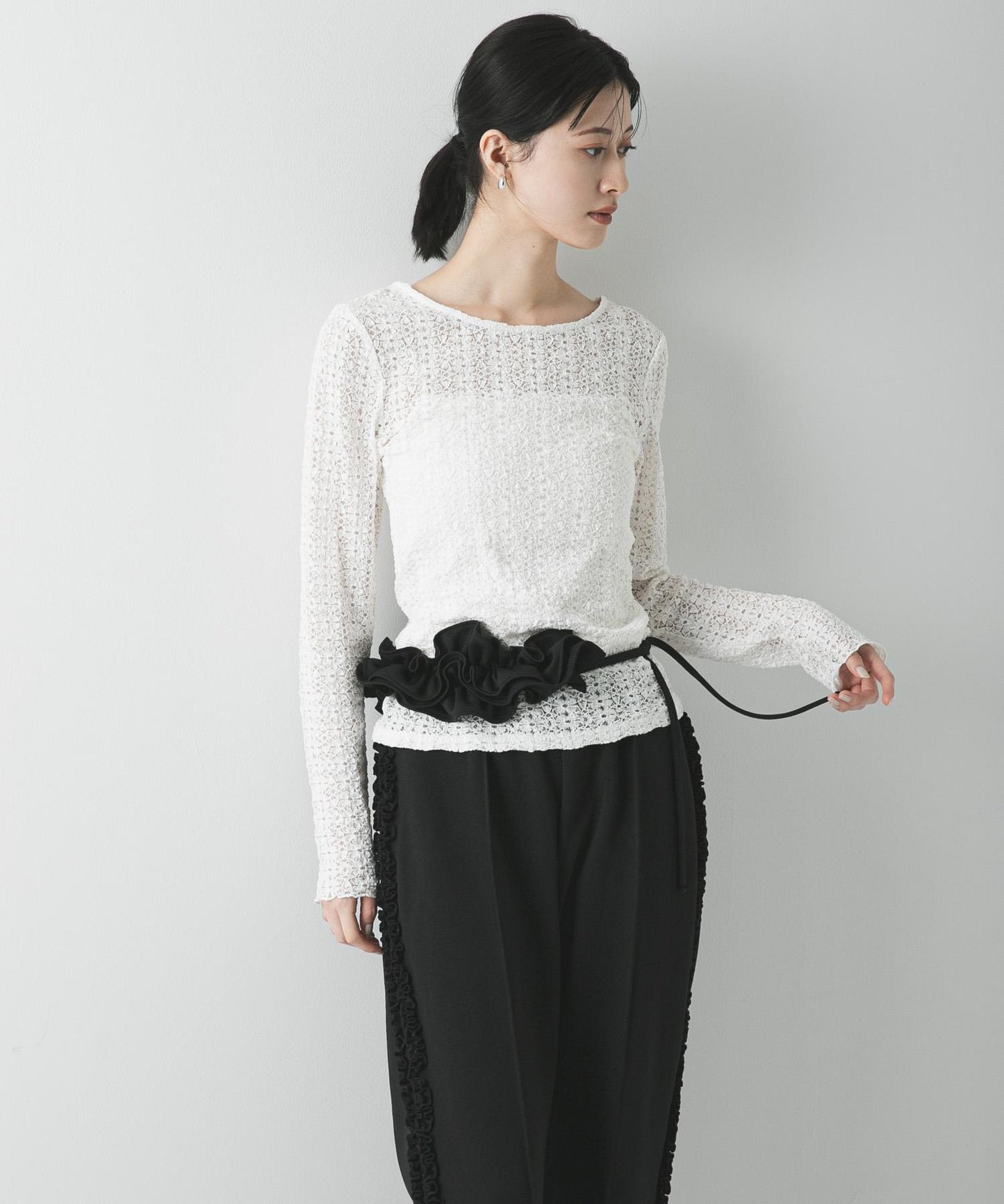 『聯名』crinkle crinkle crinkle×URBAN RESEARCH荷葉邊領運動夾克