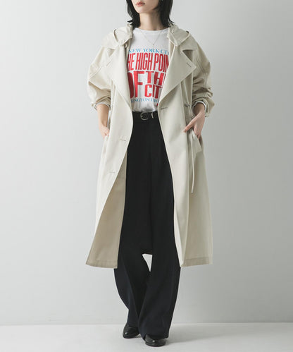 連帽兩用風衣外套