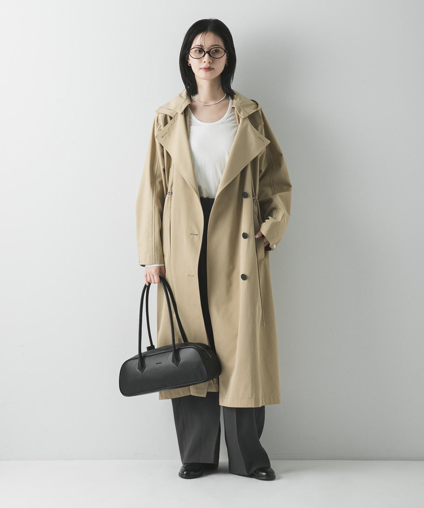 連帽兩用風衣外套