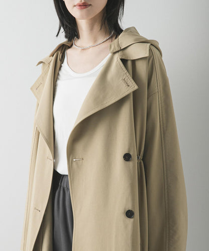 連帽兩用風衣外套