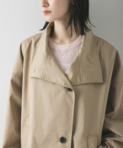 立領中長款風衣