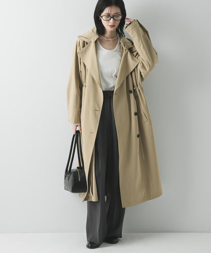 連帽兩用風衣外套